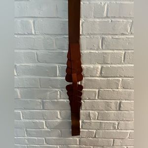 Anthropologie brown leather waist belt